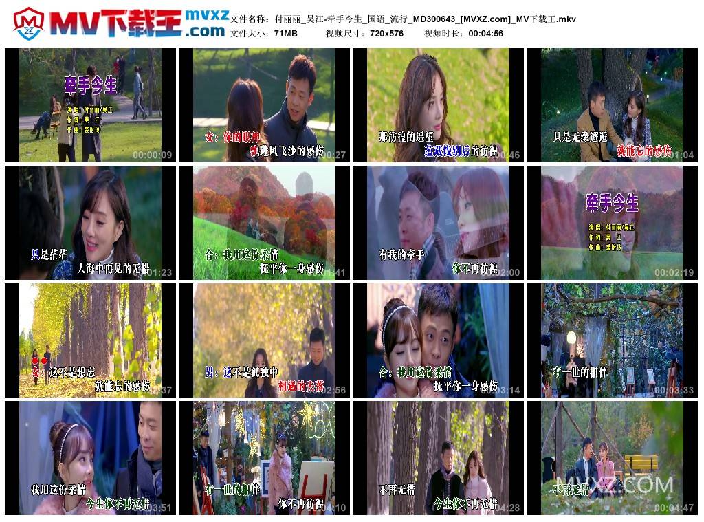 付丽丽_吴江-牵手今生_国语_流行_MD300643